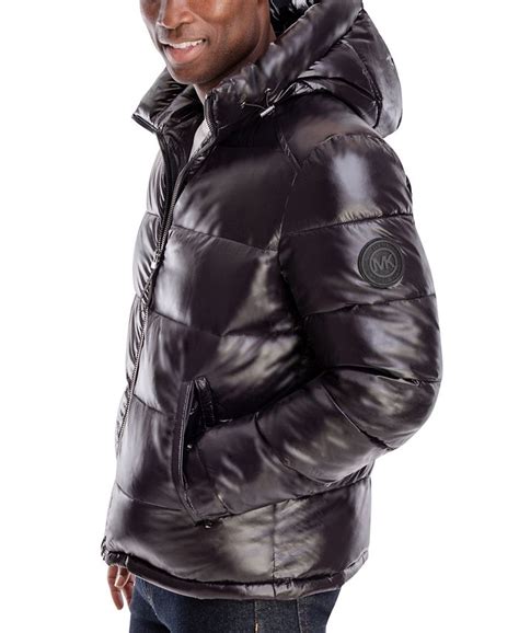 michael kors mens shiny puffer jacket|Michael Kors men's suit jacket.